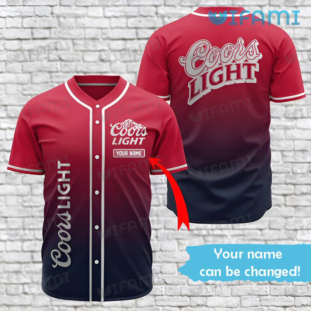 Special Personalized Name Coors Light Baseball Jersey Gift For Beer Lovers