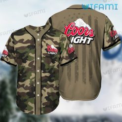 Coors Light Baseball Jersey Army Camo Gift For Beer Lovers