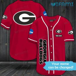 Red UGA Baseball Jersey Custom Name Georgia Bulldogs Gift