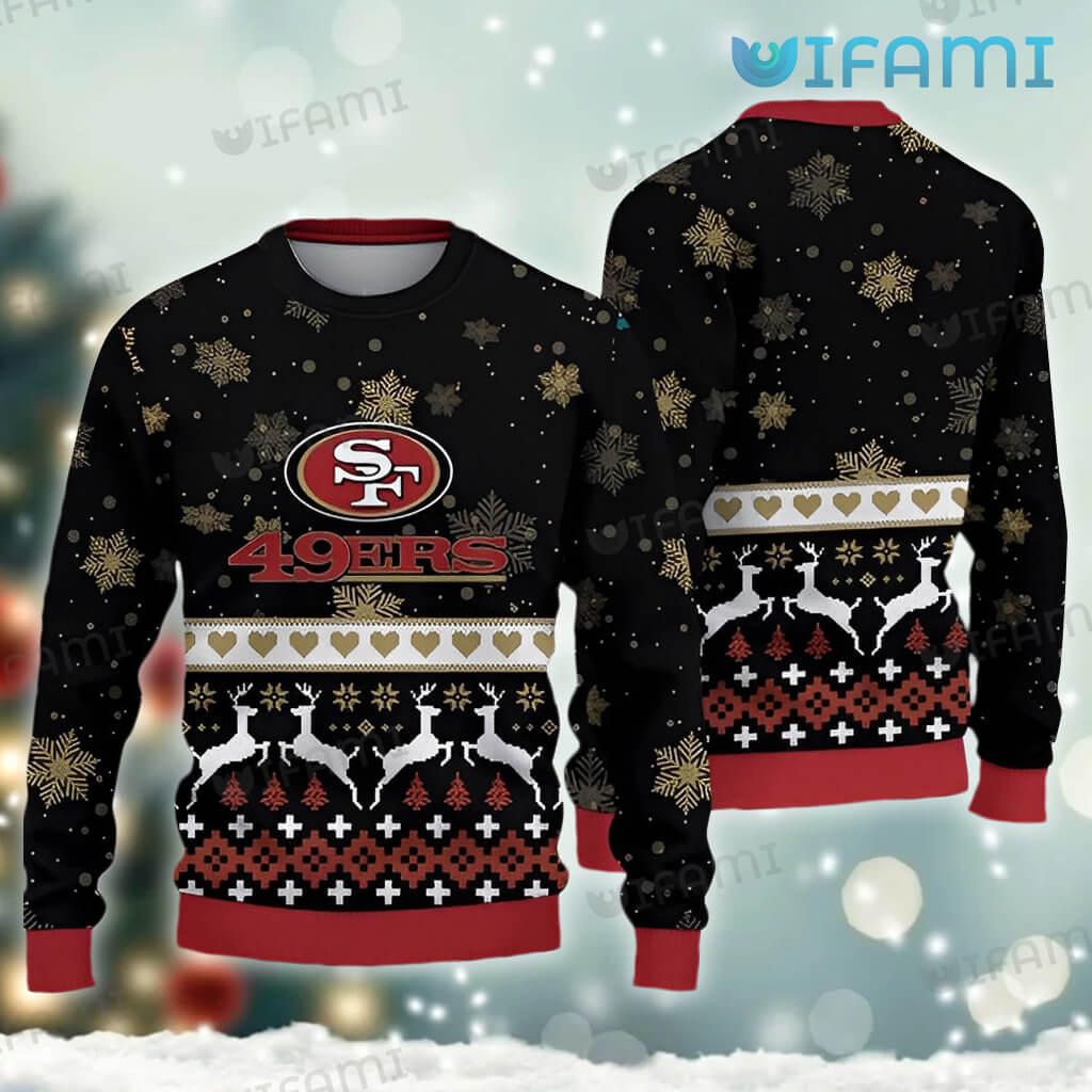 San Francisco 49ers Christmas Sweater Snow 49ers Gift