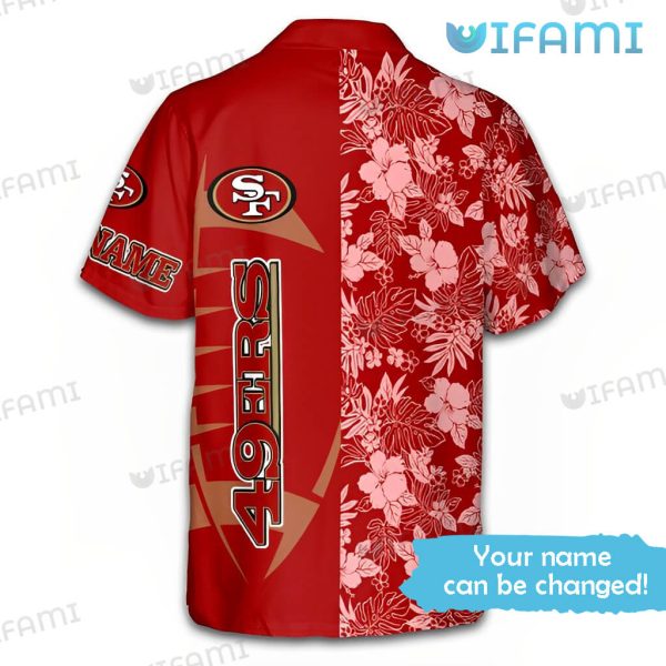 San Francisco 49ers Hawaiian Shirt Custom Name 49ers Gift