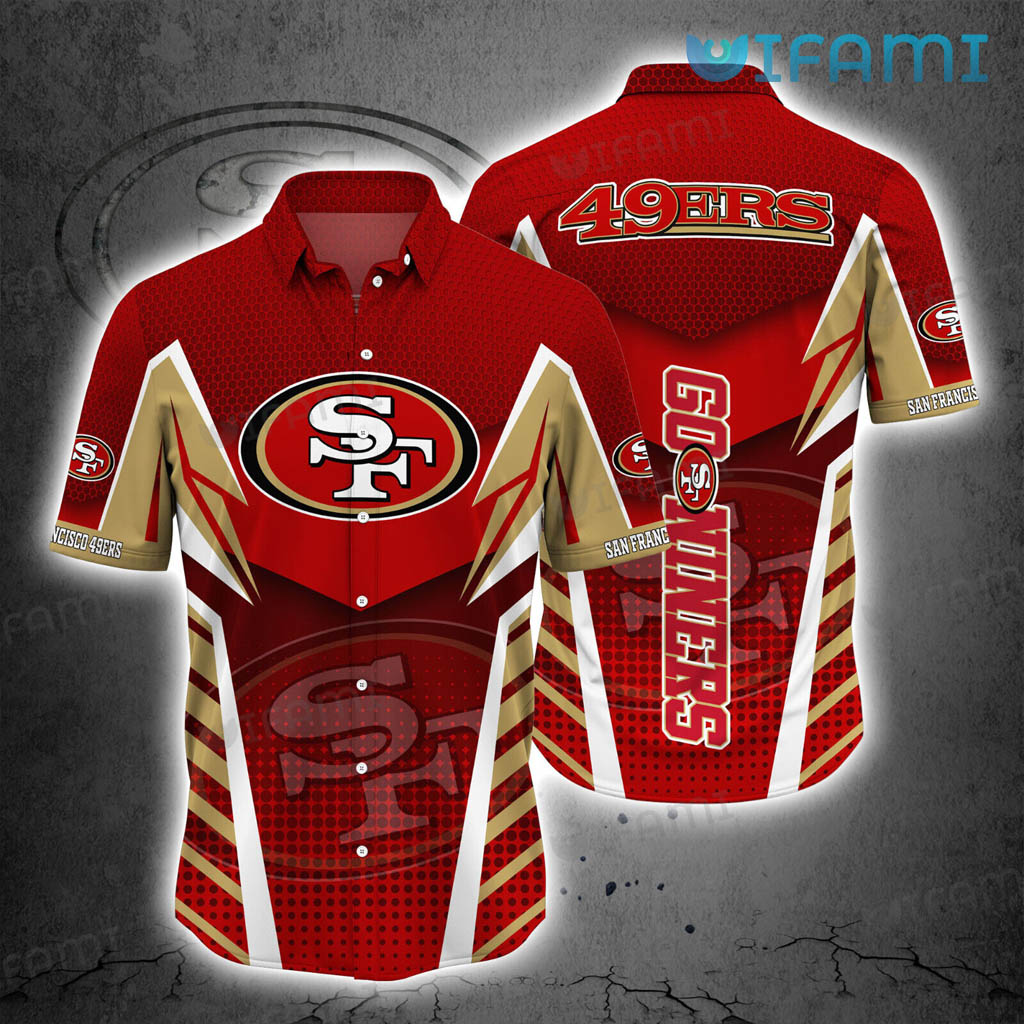 Red San Francisco 49ers Go Niners Hawaiian Shirt 49ers Gift