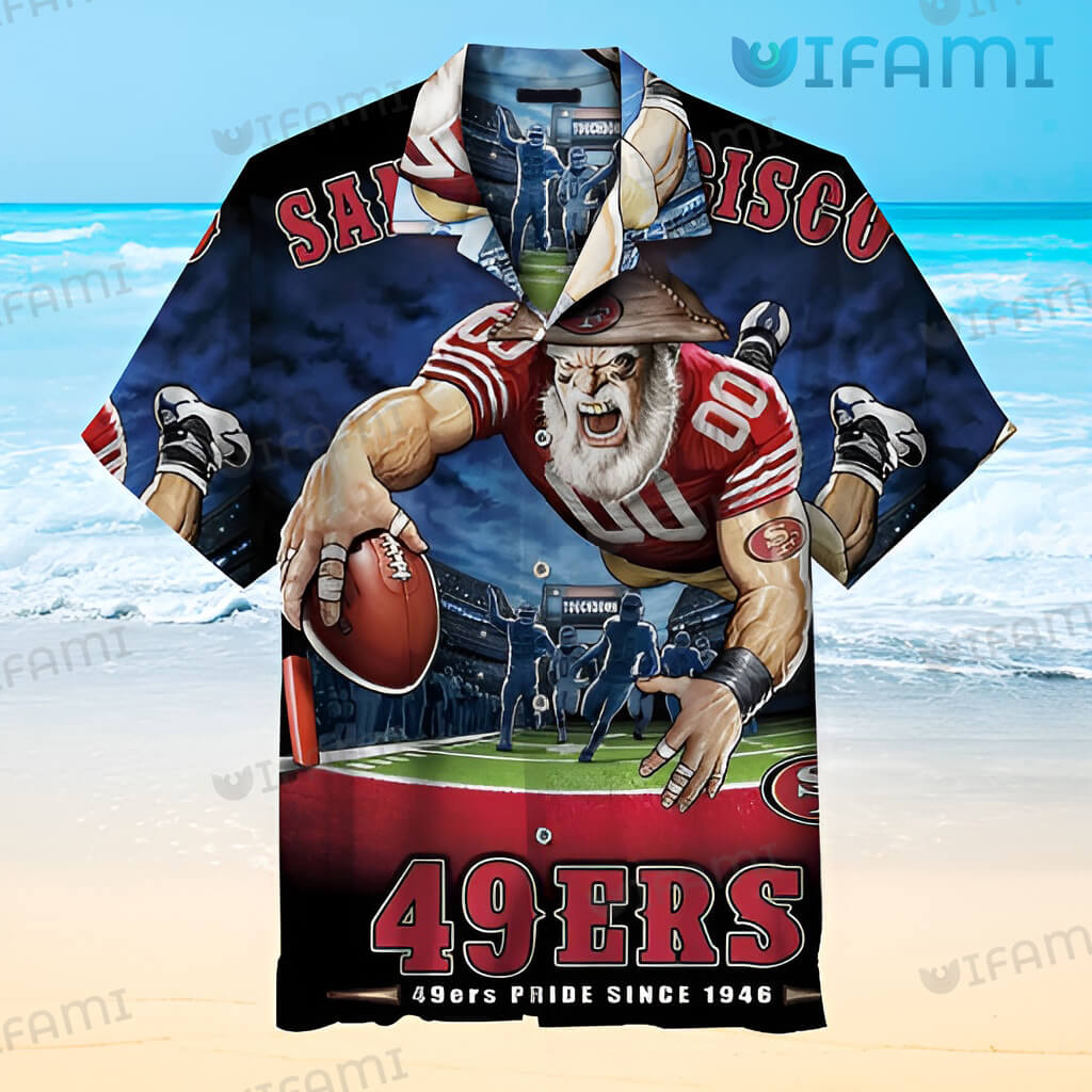 Awesome San Francisco 49ers Mascot Hawaiian Shirt 49ers Gift