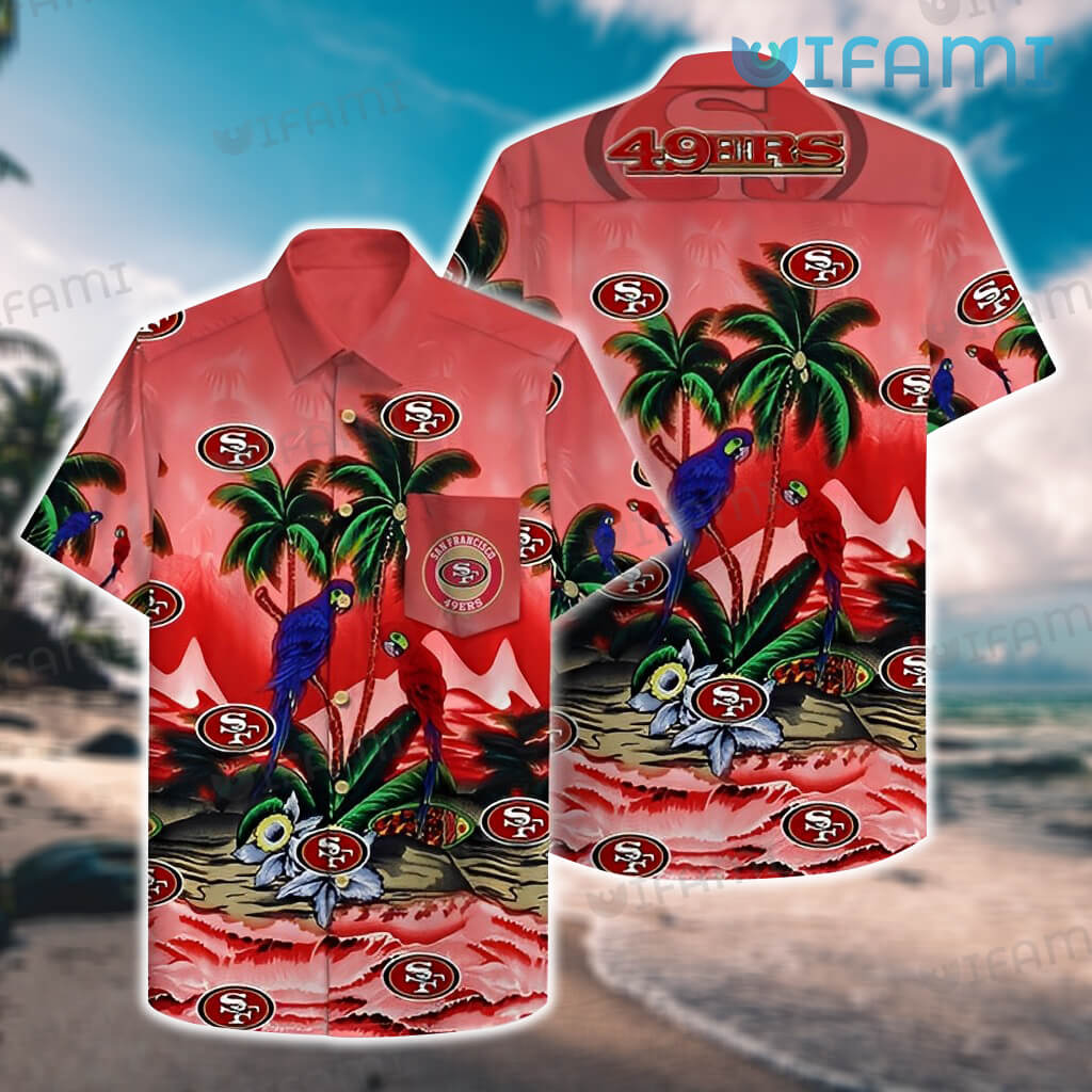 Unique San Francisco 49ers  Parrots Hawaiian Shirt 49ers Gift