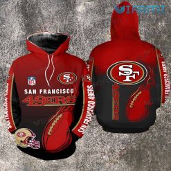 San Francisco 49ers Hoodie 3D Fire Football 49ers Gift