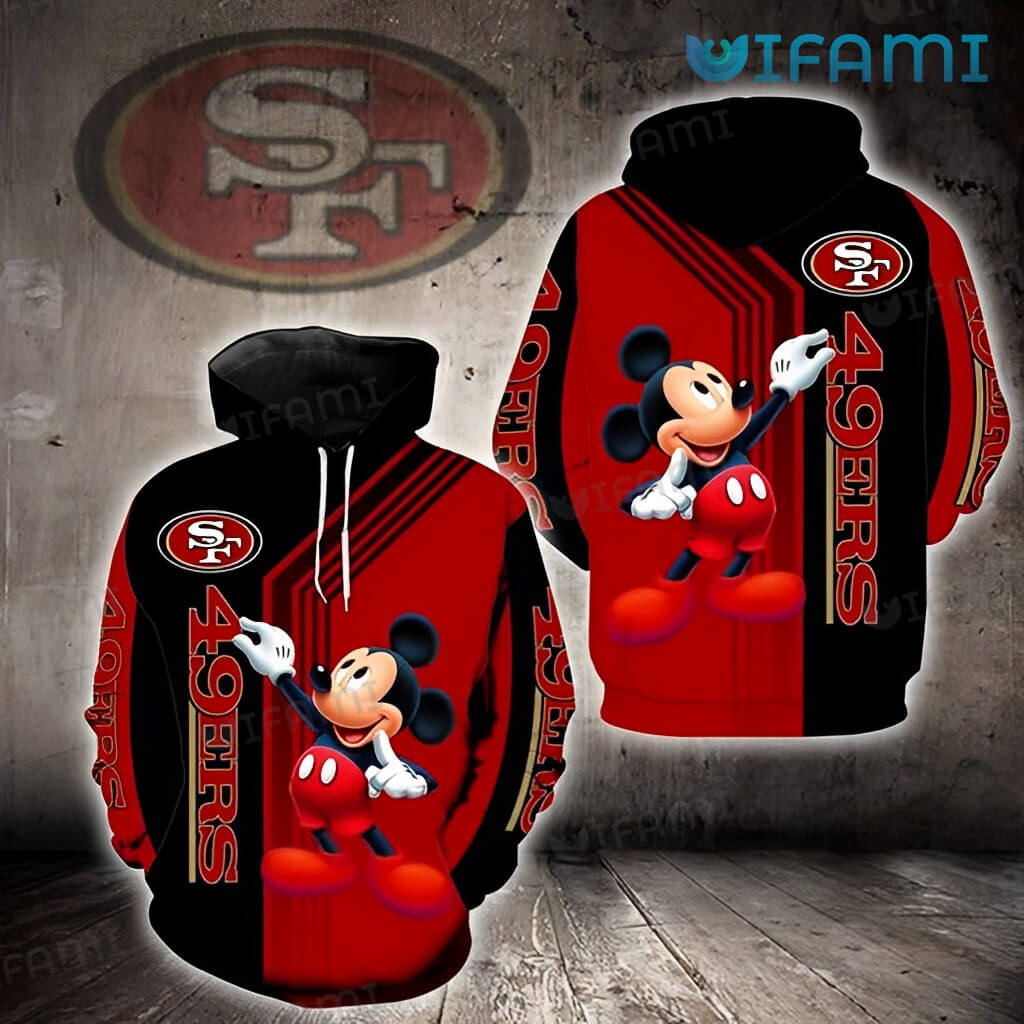 Classic San Francisco 49ers Hoodie 3D Mickey Mouse 49ers Gift