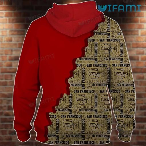 San Francisco 49ers Hoodie 3D Text Pattern 49ers Gift