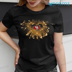 San Francisco 49ers T-Shirt Firework Heart 49ers Gift