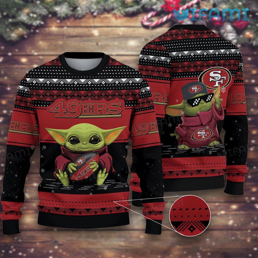 San Francisco 49ers Ugly Christmas Sweater Yoda Baby 49ers Gift