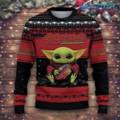 San Francisco 49ers Ugly Christmas Sweater Yoda Baby 49ers Present Front