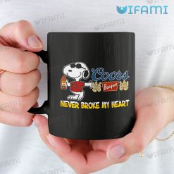 Snoopy Coors Banquet Mug Never Broke My Heart Beer Lovers Gift 11oz Mug