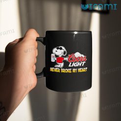 Snoopy Coors Light Mug Never Broke My Heart Beer Lovers Gift Mug 11oz