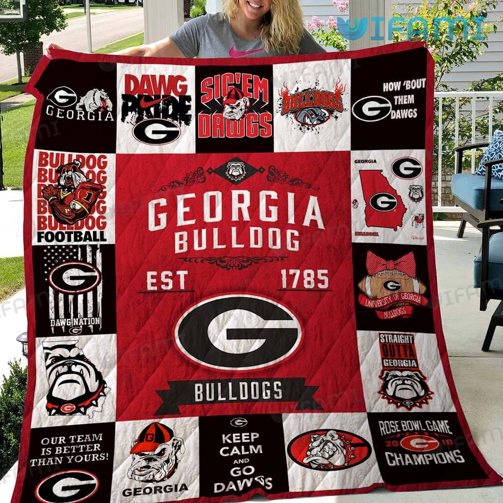Unique UGA Est 1785 Blanket Georgia Bulldogs Gift