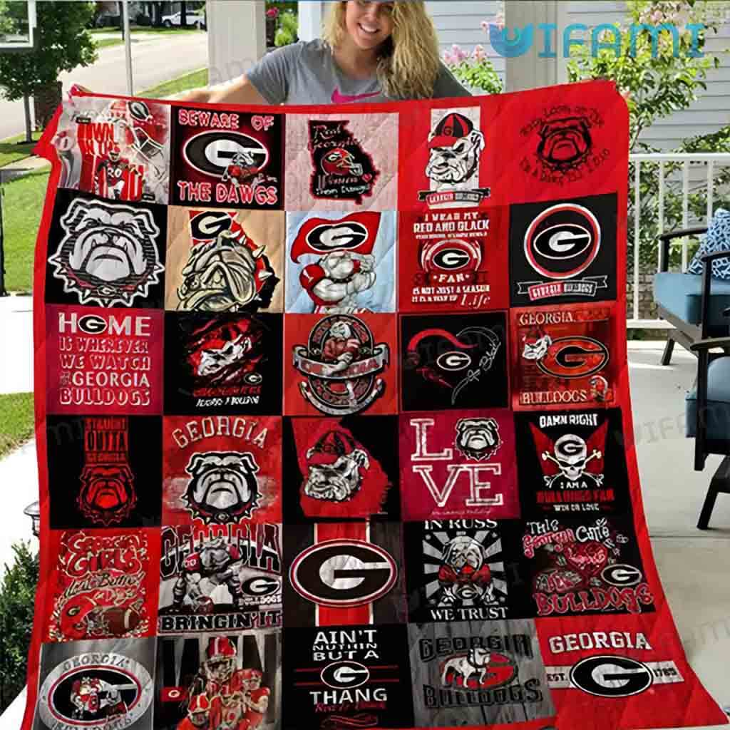 Great UGA Logo Mascot Blanket Georgia Bulldogs Gift