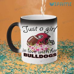 UGA Coffee Mug Just A Girl In Love With Her Bulldogs Gift Magic Mug
