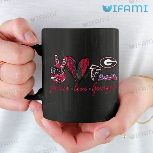 UGA Coffee Mug Peace Love Georgia Bulldogs Gift