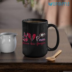 UGA Coffee Mug Peace Love Georgia Bulldogs Gift Mug 15oz