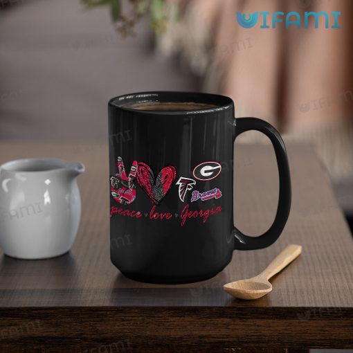 UGA Coffee Mug Peace Love Georgia Bulldogs Gift