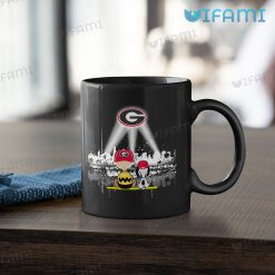 UGA Coffee Mug Snoopy Charlie Brown Georgia Bulldogs Gift Black Mug