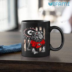 UGA Coffee Mug USA Flag Mascot Georgia Bulldogs Gift Black Mug