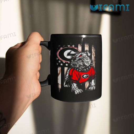 UGA Coffee Mug USA Flag Mascot Georgia Bulldogs Gift
