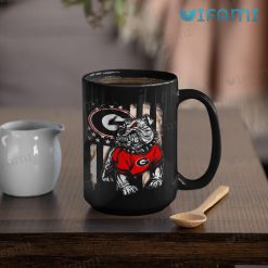 UGA Coffee Mug USA Flag Mascot Georgia Bulldogs Gift Mug 15oz