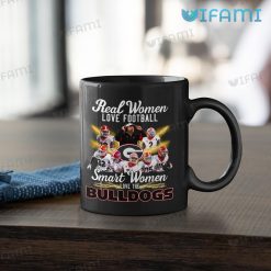 UGA Mug Real Women Love Football Smart Women Love The Bulldogs Gift Black Mug
