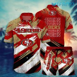 Vintage San Francisco 49ers Hawaiian Shirt Logo 49ers Gift