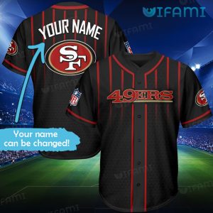 49ers Baseball Jersey Hexagonal Pattern Custom Name San Francisco 49ers Gift