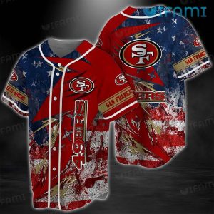 49ers Baseball Jersey USA Flag San Francisco 49ers Gift