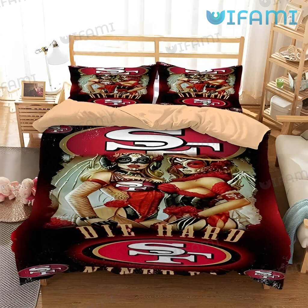 Cool 49ers Die Hard Niners Bedding Set San Francisco 49ers Gift