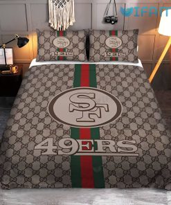 49ers Bedding Set Gucci Pattern Logo San Francisco 49ers Present