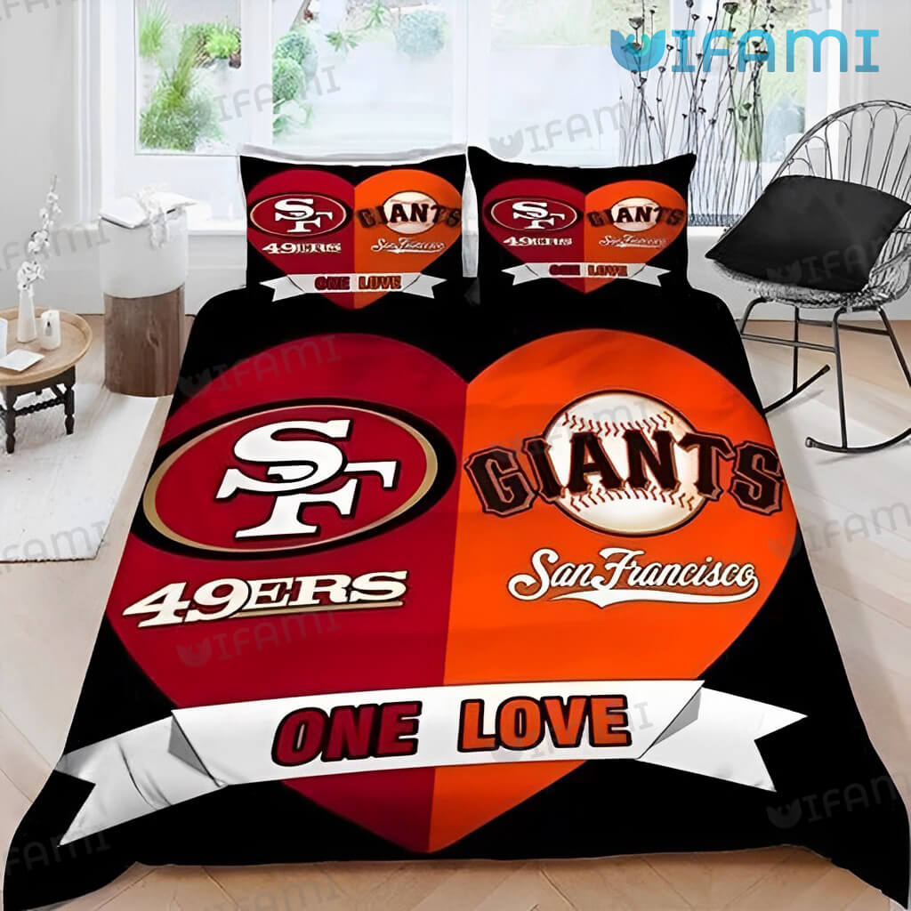 Awesome 49ers Heart One Love Giants Bedding Set San Francisco 49ers Gift