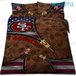 49ers Bedding Set Zipper USA Flag San Francisco 49ers Present