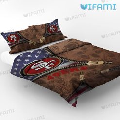 49ers Bedding Set Zipper USA Flag San Francisco 49ers Review Gift