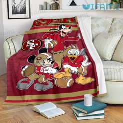 49ers Blanket Mickey Donald Goofy San Francisco 49ers Gift