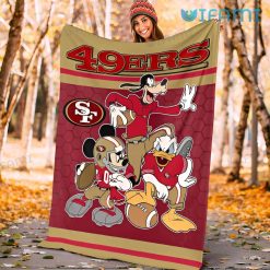 49ers Blanket Mickey Donald Goofy San Francisco 49ers Niners Gift