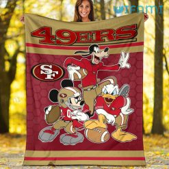 49ers Blanket Mickey Donald Goofy San Francisco 49ers Gift