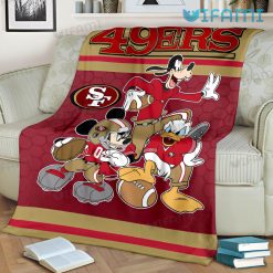 49ers Blanket Mickey Donald Goofy San Francisco 49ers Present