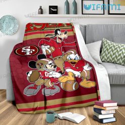 49ers Blanket Mickey Donald Goofy San Francisco 49ers Present For Fans