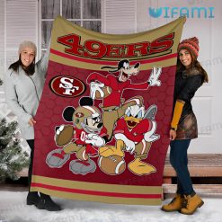 49ers Blanket Mickey Donald Goofy San Francisco 49ers Present Niners Fan