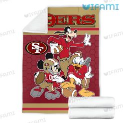 49ers Blanket Mickey Donald Goofy San Francisco 49ers Present Package
