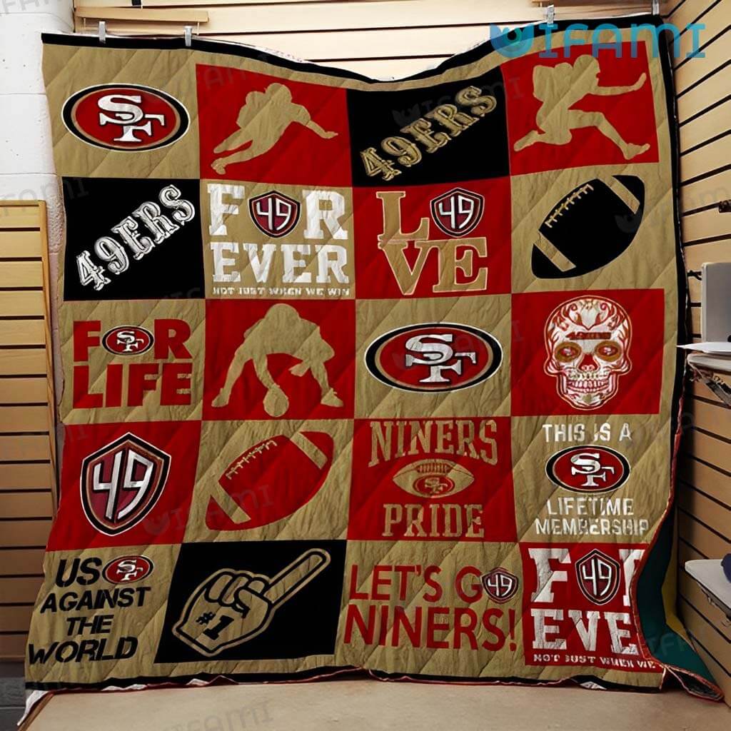 Vintage 49ers  Multi Designs Blanket San Francisco 49ers Gift