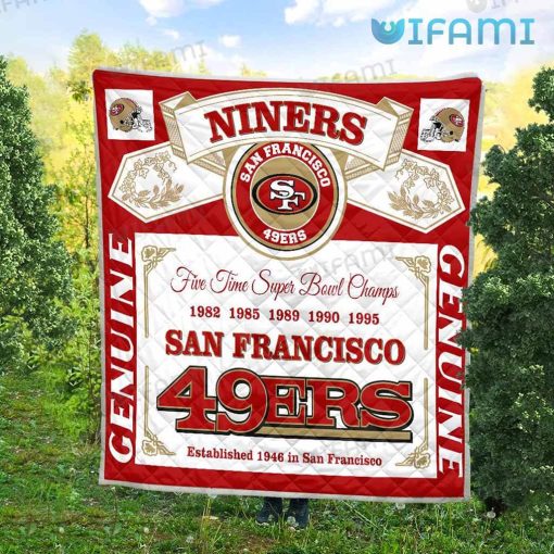 49ers Blanket Niners Budweiser Label San Francisco 49ers Gift