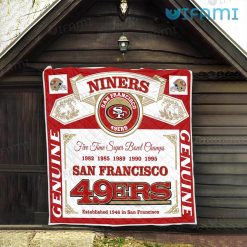49ers Blanket Niners Budweiser Label San Francisco 49ers Present For Fans