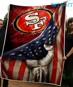 49ers Blanket USA Flag San Francisco 49ers Present