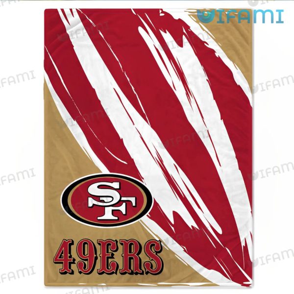 49ers Blanket White Red Brown Logo San Francisco 49ers Gift