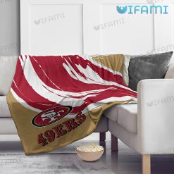 49ers Blanket White Red Brown Logo San Francisco 49ers Present