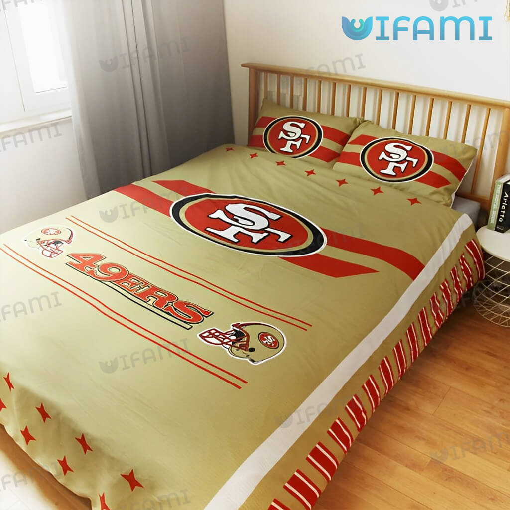 49ers Comforter Set Logo Football Helmet San Francisco 49ers Gift
