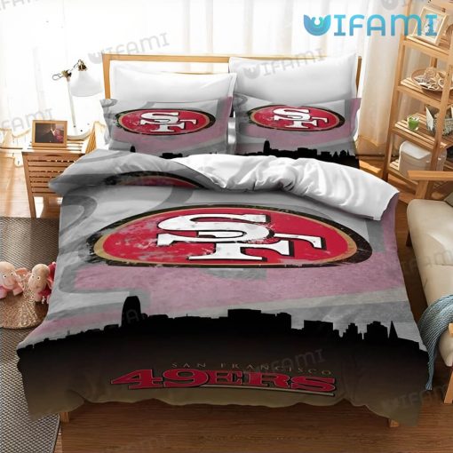 49ers Comforter Set Logo Skyline San Francisco 49ers Gift